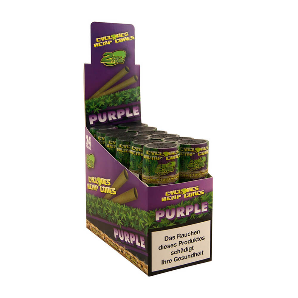Blunt pré-roulé Cyclones Hemp Cones - Purple - Salvia la pépite verte