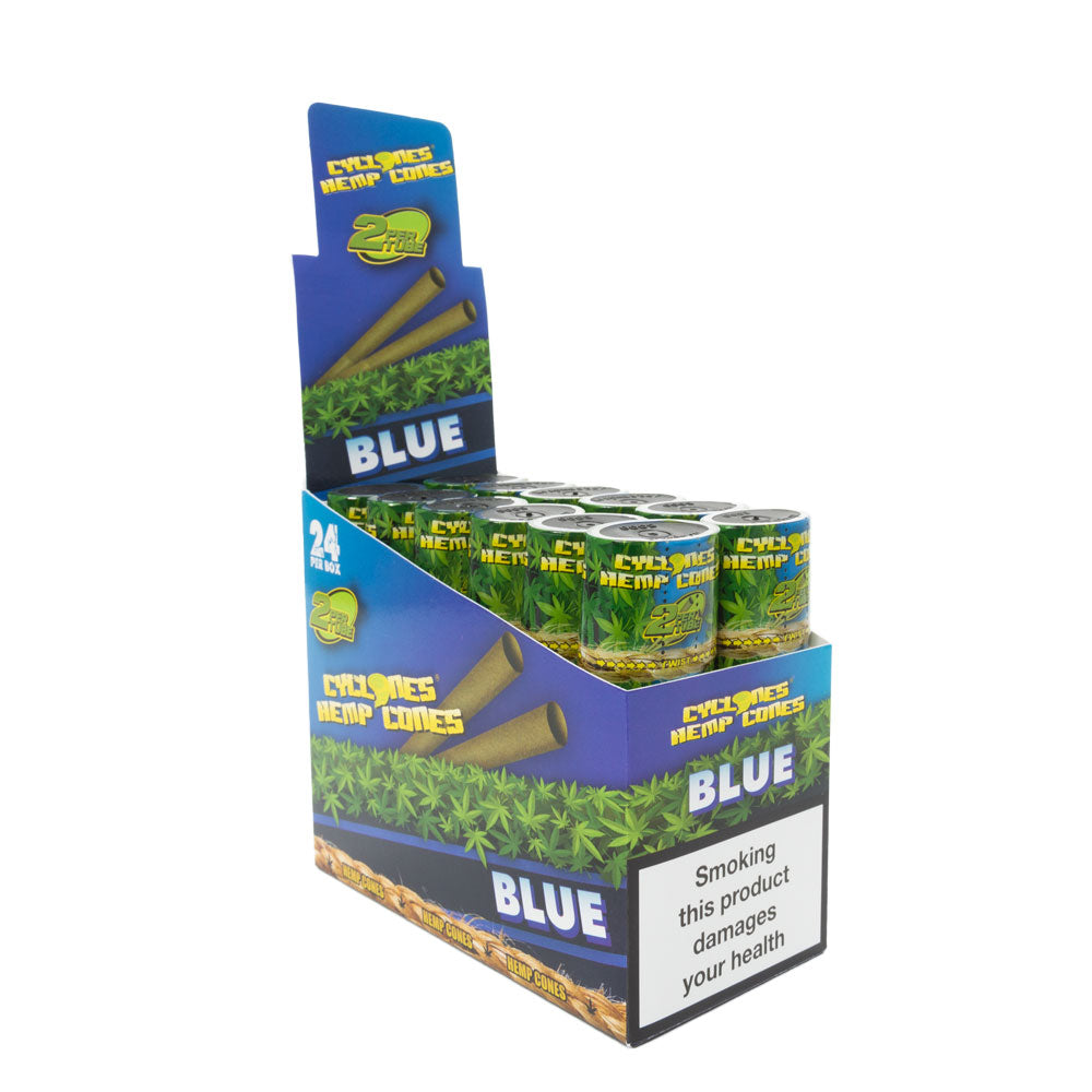 Blunt pré-roulé Cyclones Hemp Cones - Blue - Salvia la pépite verte