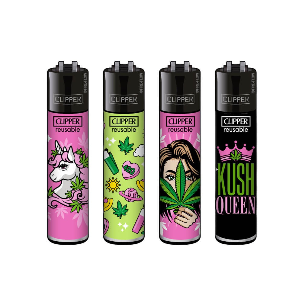Briquet Clipper 420 girl - Salvia la pépite verte
