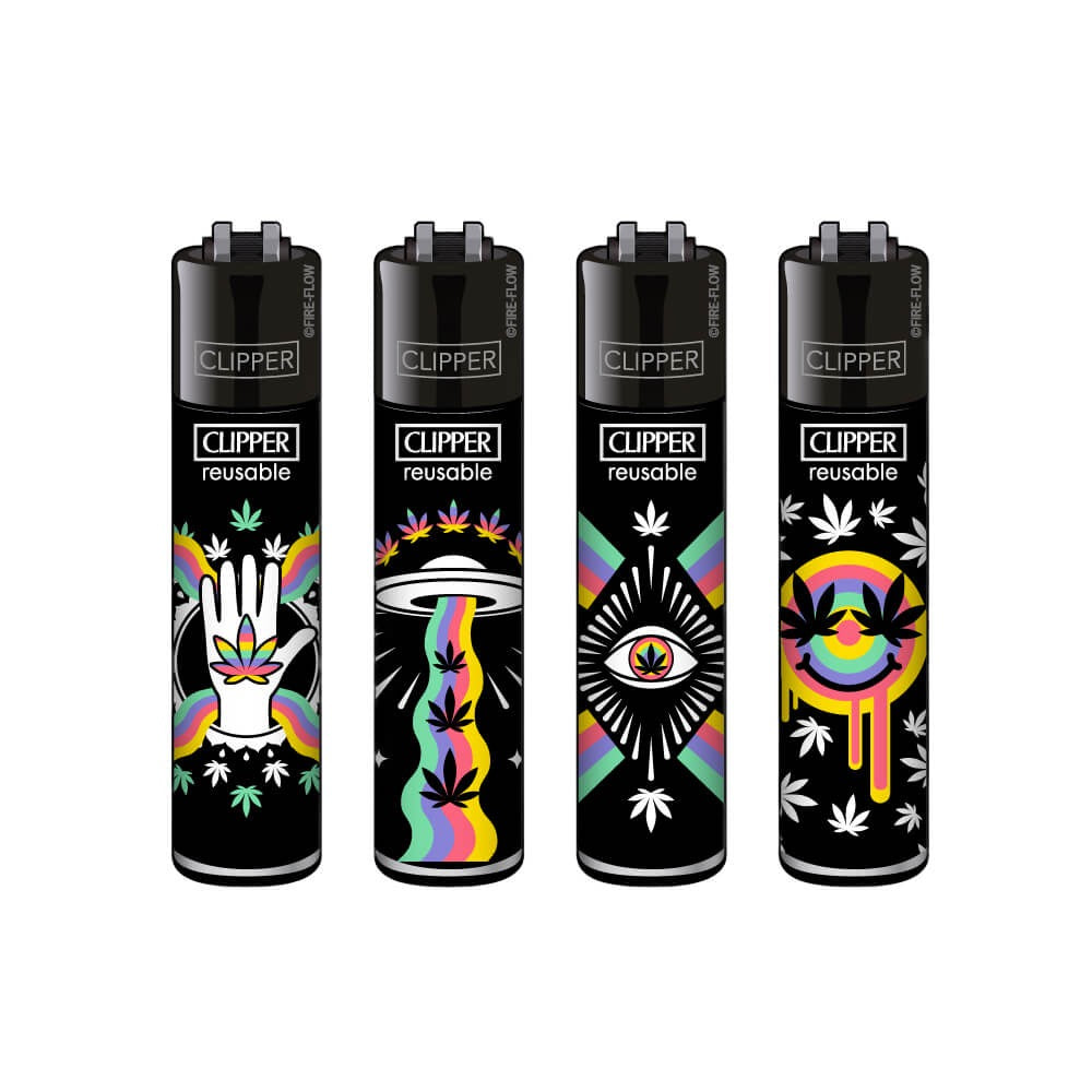 Briquet Clipper 420 rainbow - Salvia la pépite verte