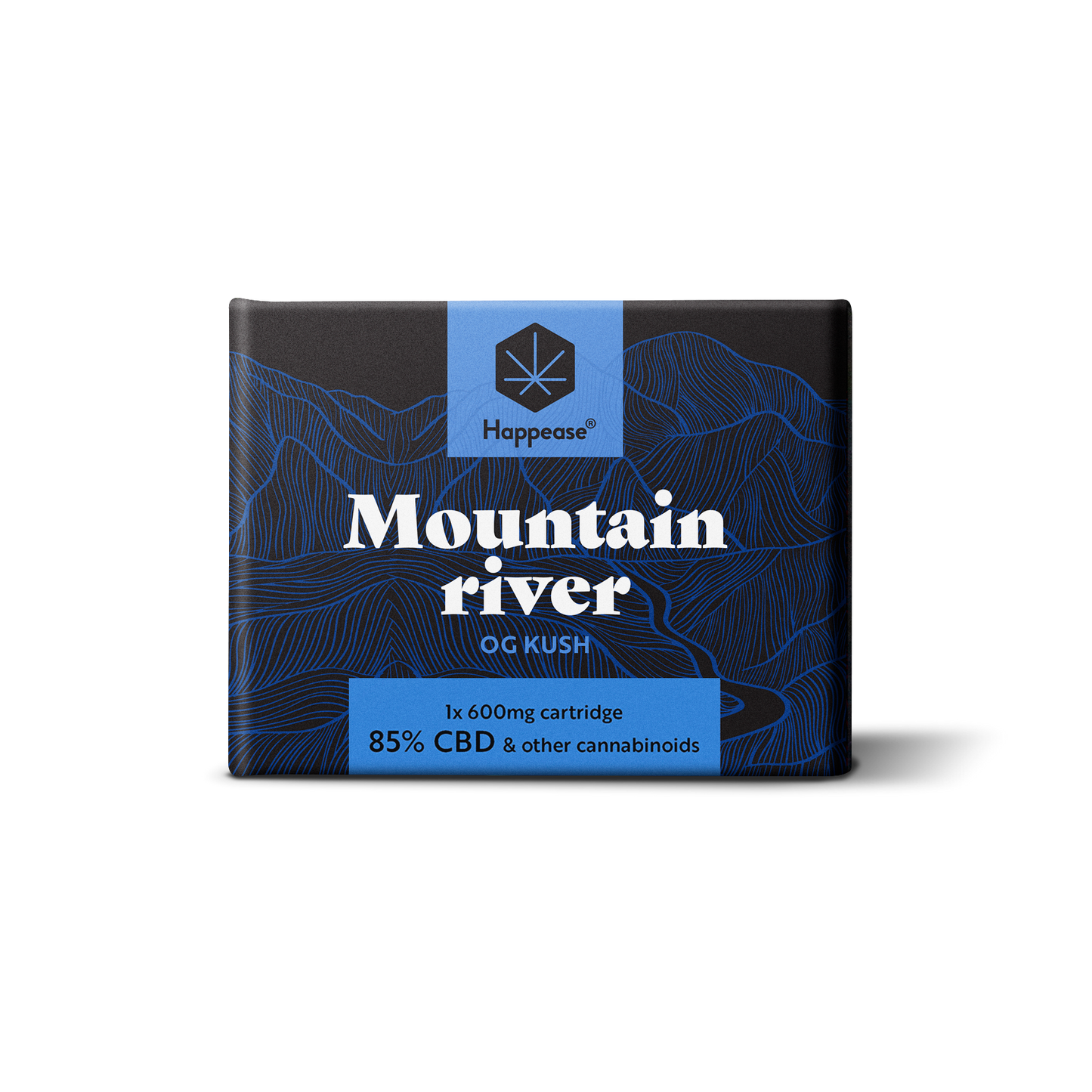 Cartouche vape CBD Happease - 85% cannabinoïdes naturels | Mountain River - Salvia la pépite verte