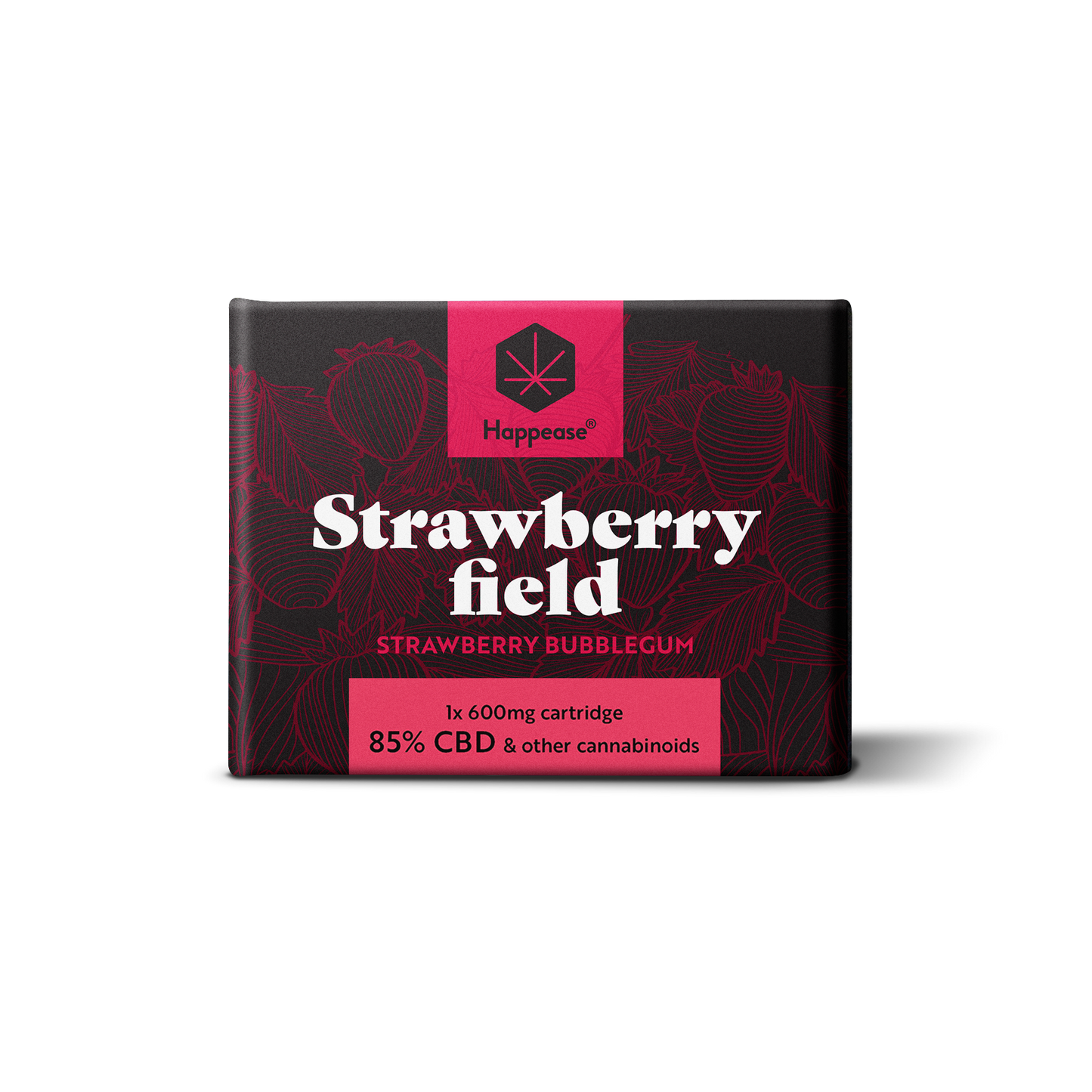 Cartouche vape CBD Happease - 85% cannabinoïdes naturels | Strawberry Field - Salvia la pépite verte