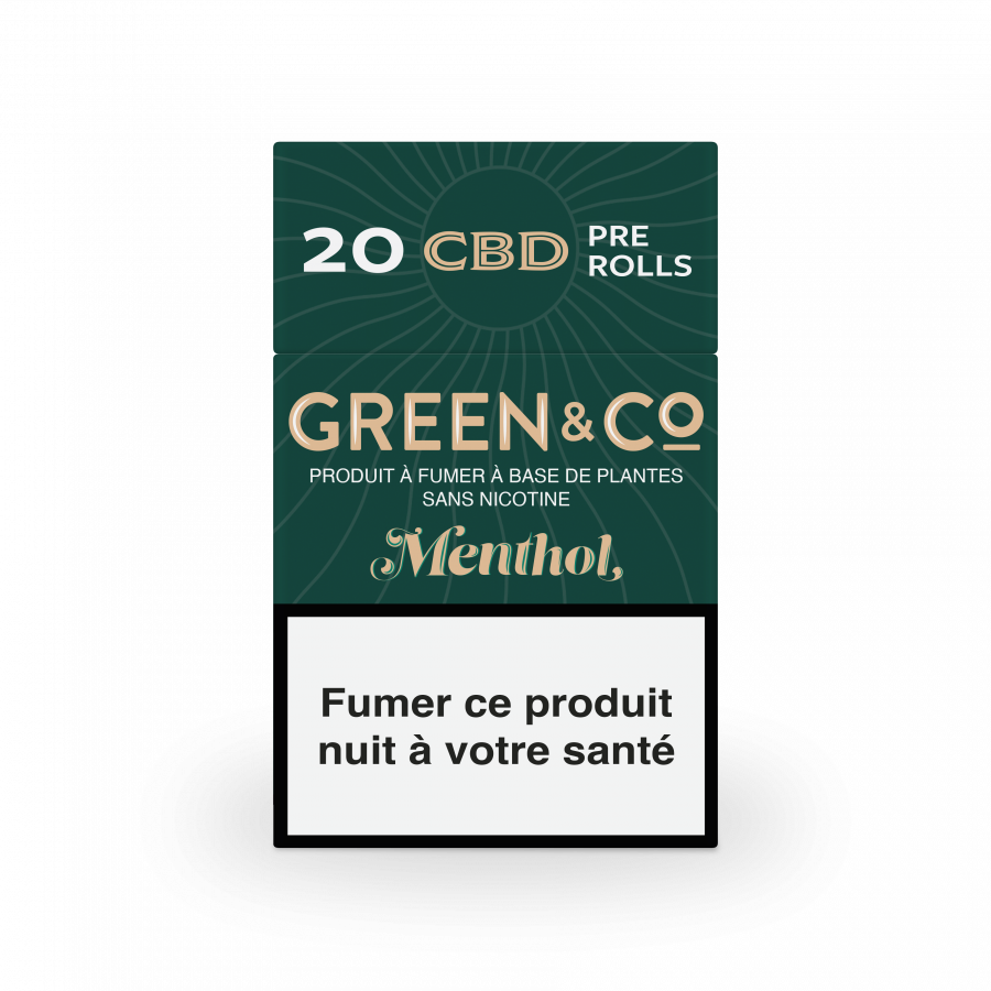 Cigarettes Green&co Menthol | 100% chanvre - Salvia la pépite verte