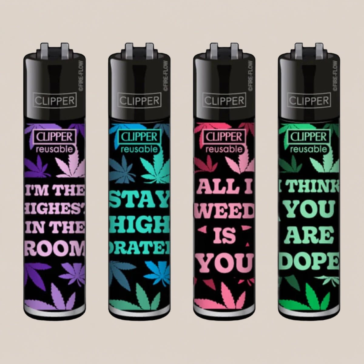 Briquet Clipper - Stay high-drated - Salvia la pépite verte