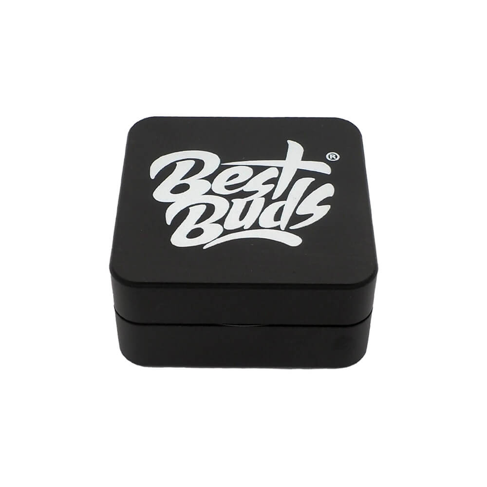 Grinder Best Buds en aluminium - Carré - Salvia la pépite verte