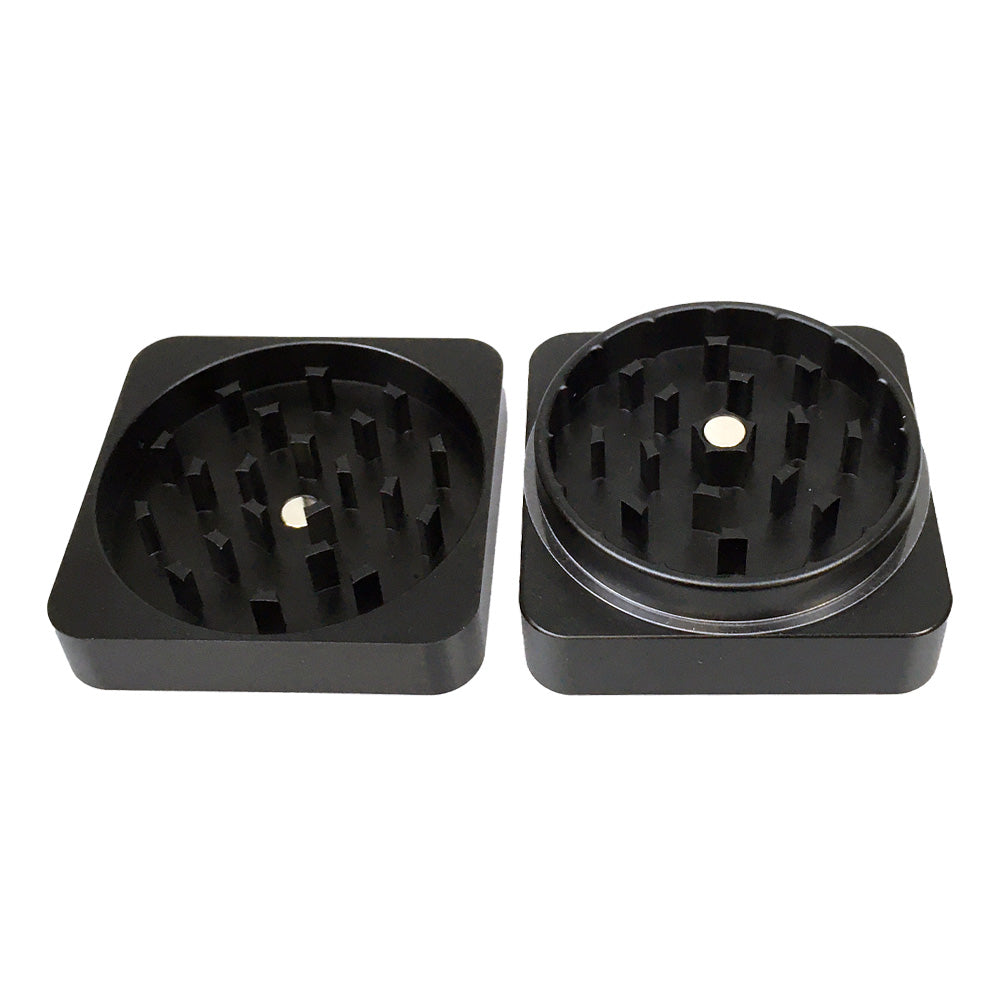 Grinder Best Buds en aluminium - Carré - Salvia la pépite verte