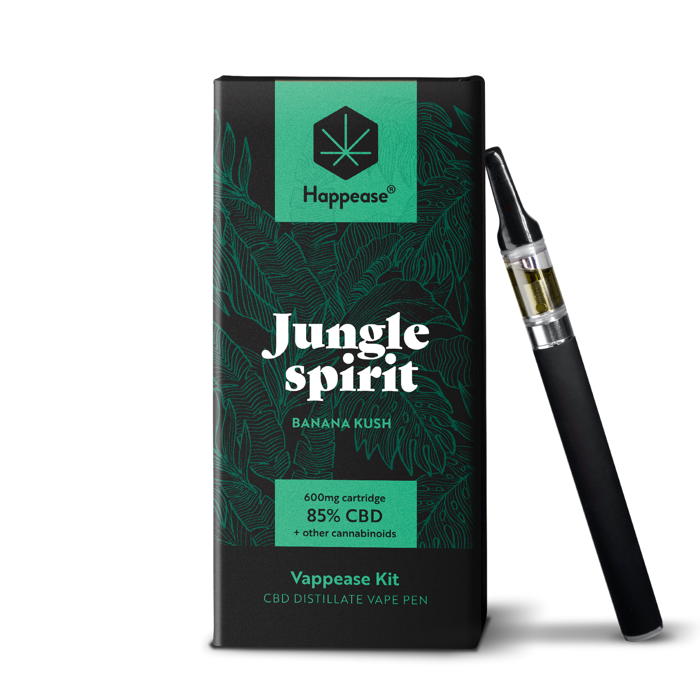 Kit vape pen CBD Happease - 85% cannabinoïdes naturels | Jungle Spirit - Salvia la pépite verte