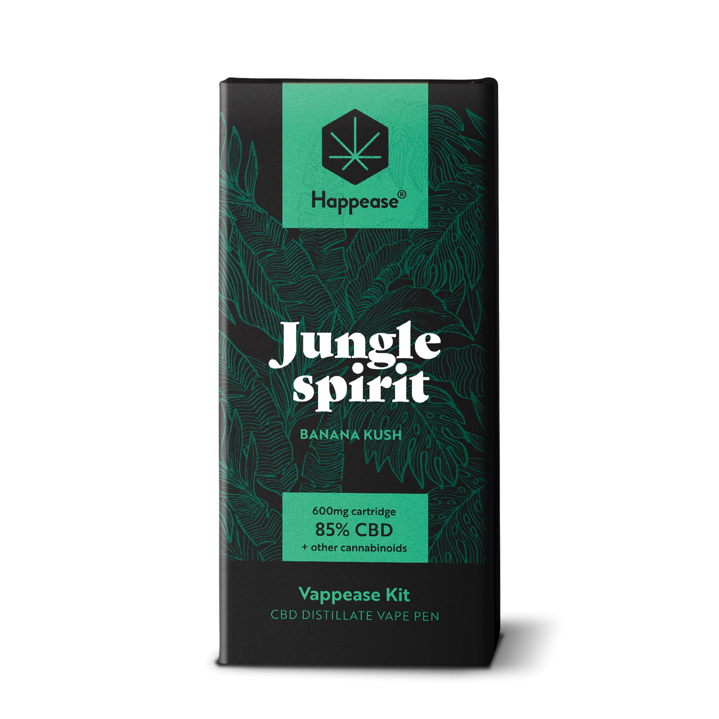 Kit vape pen CBD Happease - 85% cannabinoïdes naturels | Jungle Spirit - Salvia la pépite verte