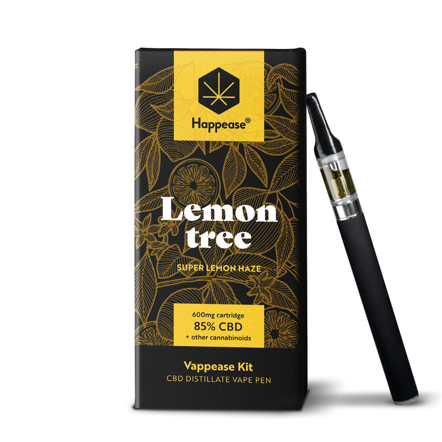 Kit vape pen CBD Happease - 85% cannabinoïdes naturels | Lemon Tree - Salvia la pépite verte