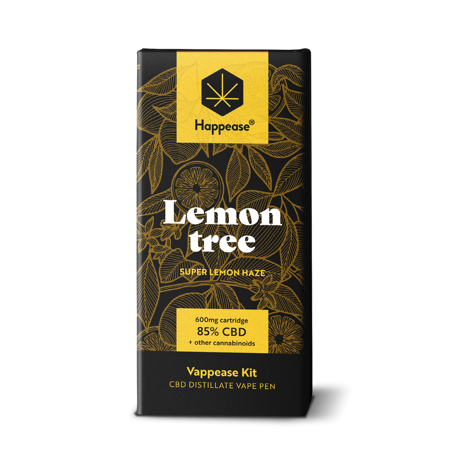Kit vape pen CBD Happease - 85% cannabinoïdes naturels | Lemon Tree - Salvia la pépite verte