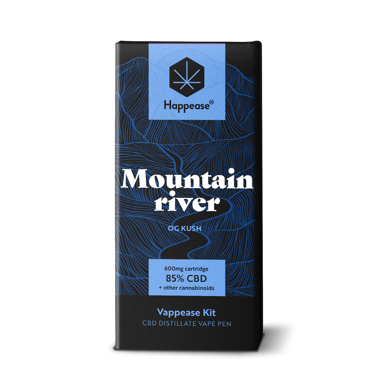 Kit vape pen CBD Happease - 85% cannabinoïdes naturels | Mountain River - Salvia la pépite verte