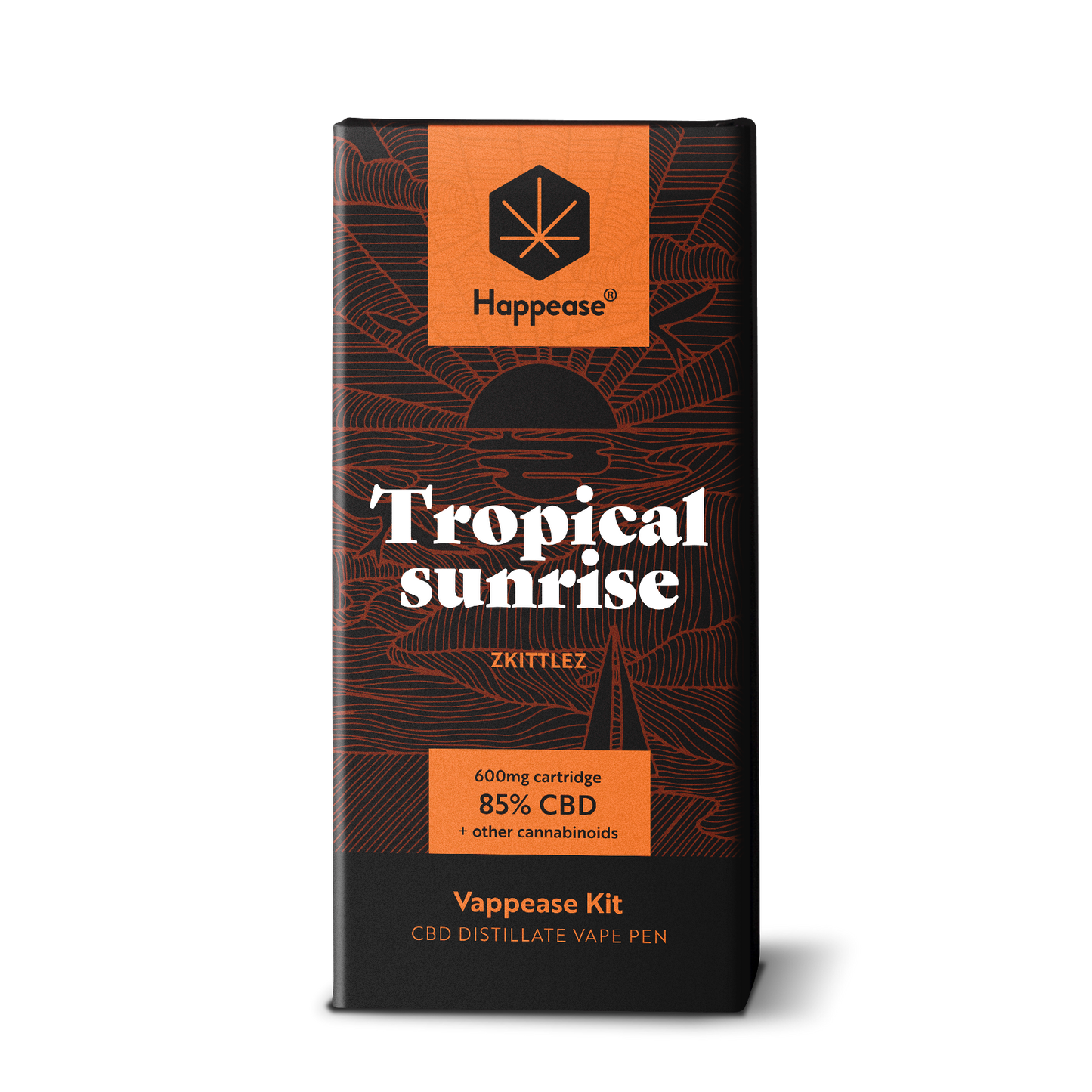Kit vape pen CBD Happease - 85% cannabinoïdes naturels | Tropical Sunrise - Salvia la pépite verte