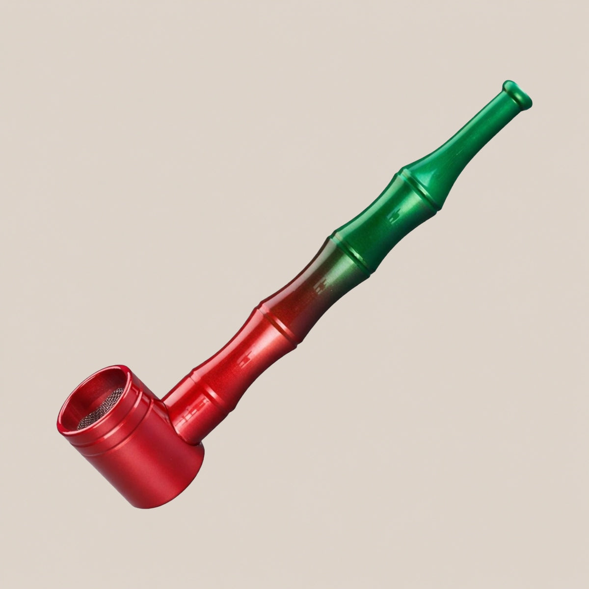 Pipe - Bambou rouge et vert - Salvia la pépite verte