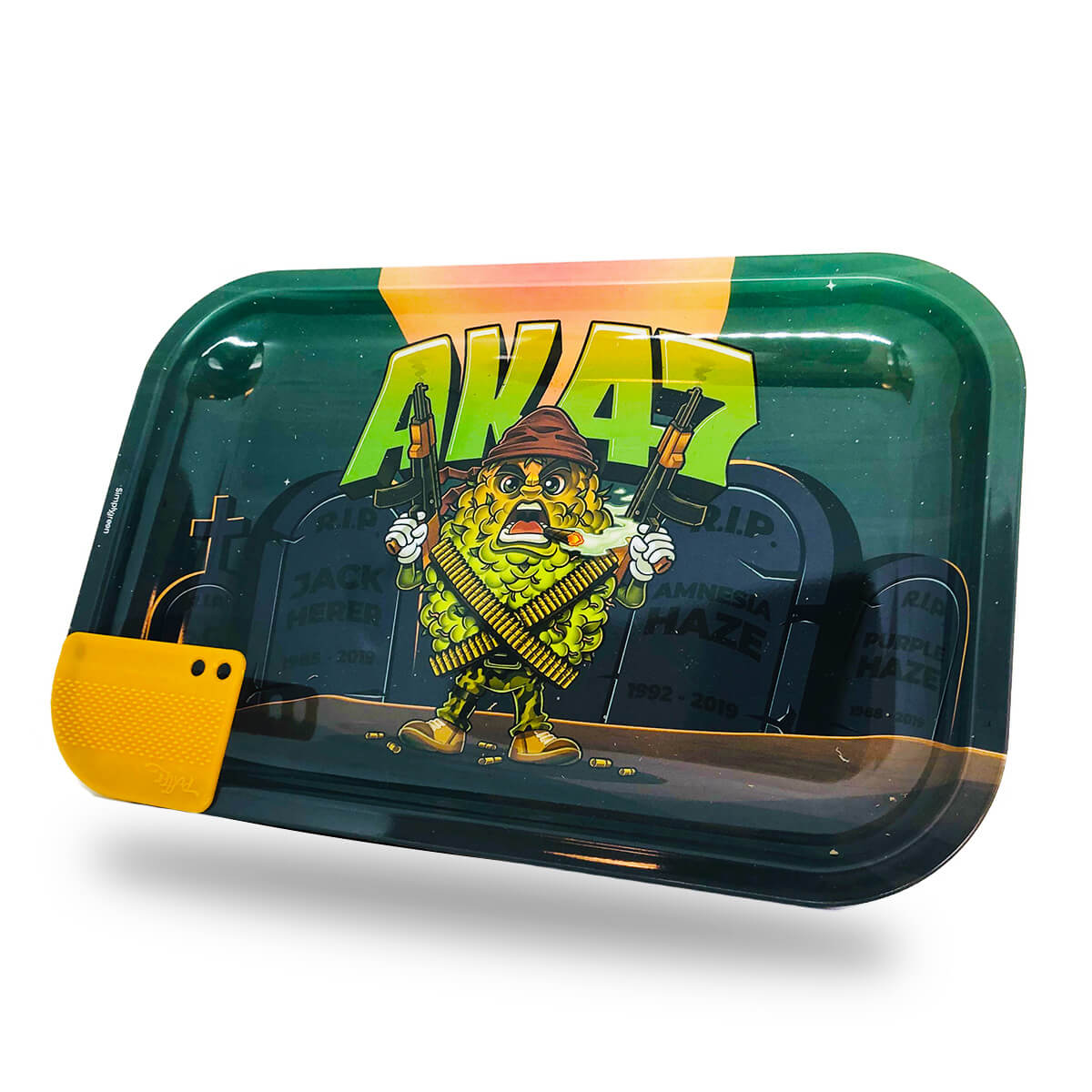 Plateau AK-47 carte grinder magnétique - Salvia la pépite verte