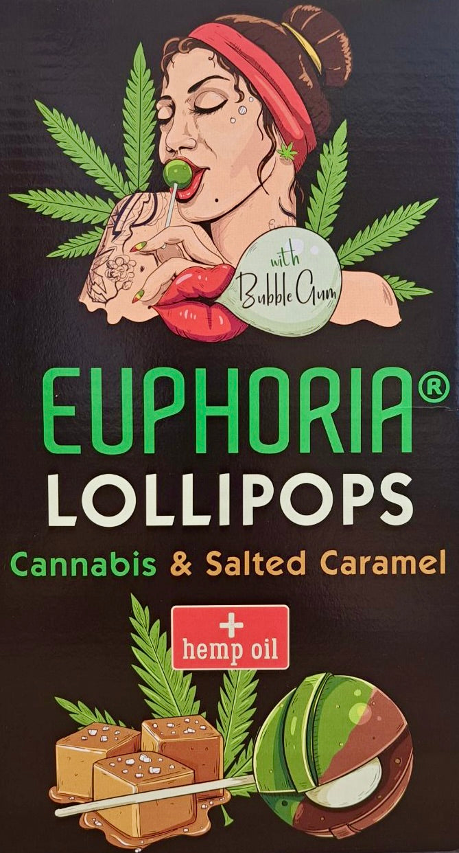 Sucette Cannabis Caramel beurre salé - Salvialapepiteverte