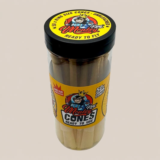 Cônes pré-roulés vides - Monkey King x 50 - Salvia la pépite verte