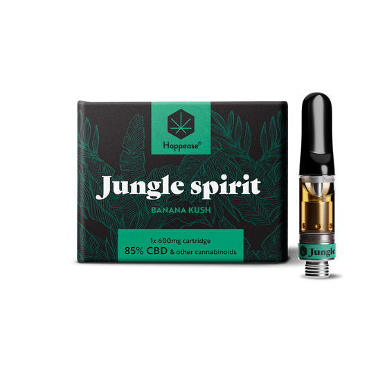 Cartouche vape CBD Happease - 85% cannabinoïdes naturels | Jungle Spirit - Salvia la pépite verte