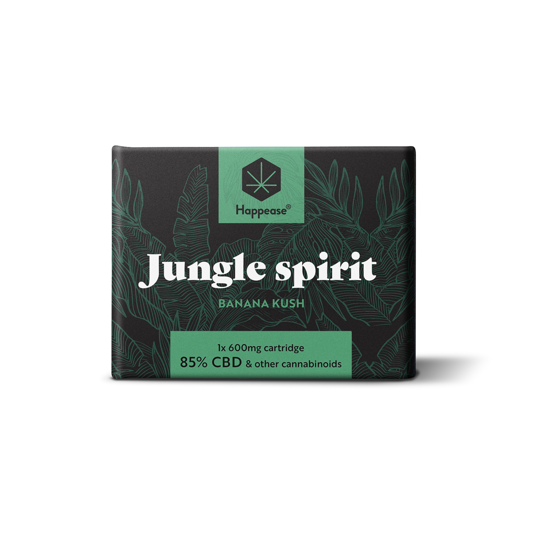 Cartouche vape CBD Happease - 85% cannabinoïdes naturels | Jungle Spirit - Salvia la pépite verte