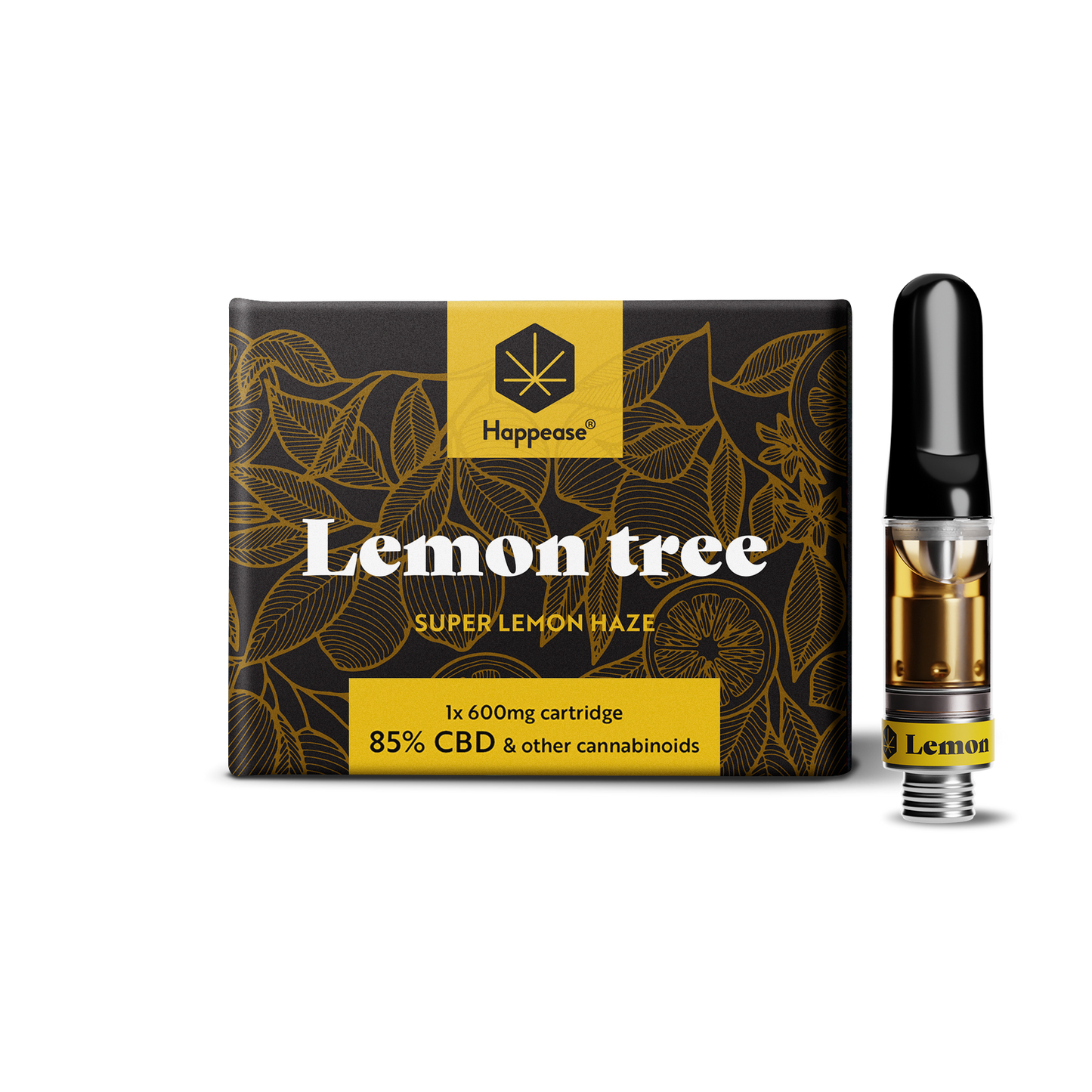 Cartouche vape CBD Happease - 85% cannabinoïdes naturels | Lemon Tree - Salvia la pépite verte