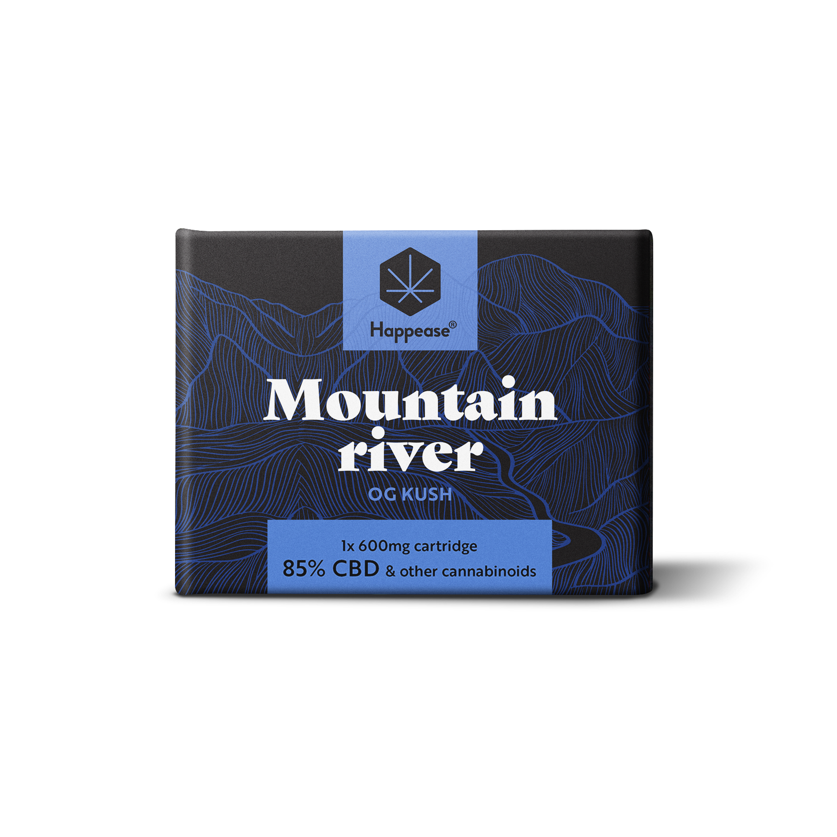 Cartouche vape CBD Happease - 85% cannabinoïdes naturels | Mountain River - Salvia la pépite verte