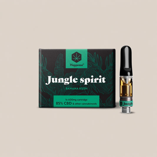 Cartouche vape CBD Happease - 85% cannabinoïdes naturels | Jungle Spirit - Salvia la pépite verte