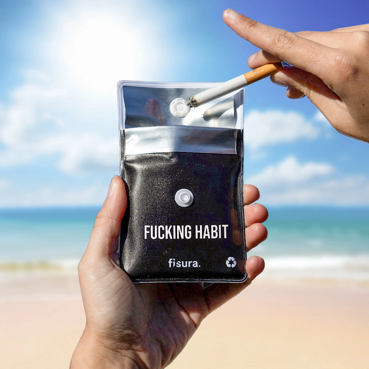 Cendrier de poche - Fucking Habit - Salvia la pépite verte