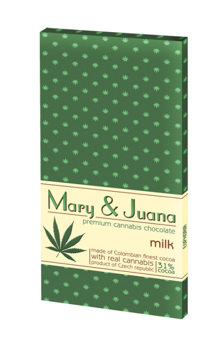 Chocolat au lait graines de chanvre Mary & Juana - Salvialapepiteverte