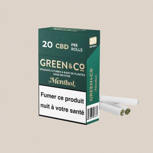 Cigarettes Green&co Menthol | 100% chanvre - Salvia la pépite verte