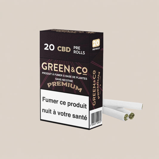 Cigarettes Green&co Premium | 100% chanvre - Salvia la pépite verte