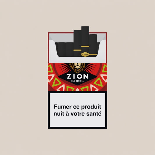 Cigarettes Zion Red Berries | 100% chanvre - Salvia la pépite verte
