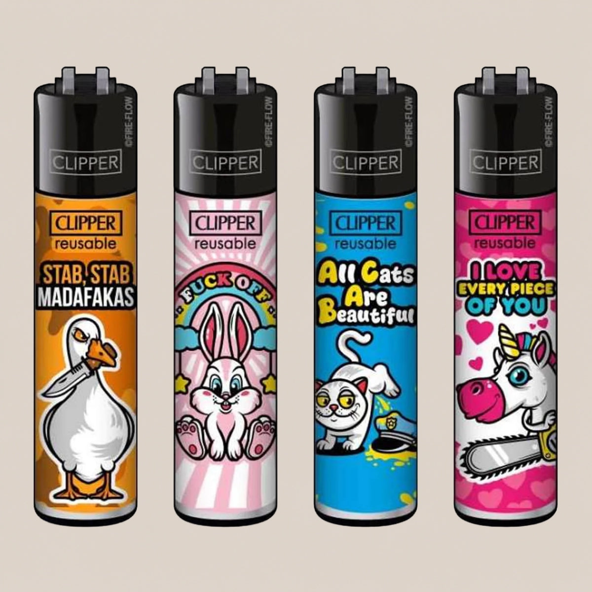 Briquet Clipper - Fuck off - Salvia la pépite verte