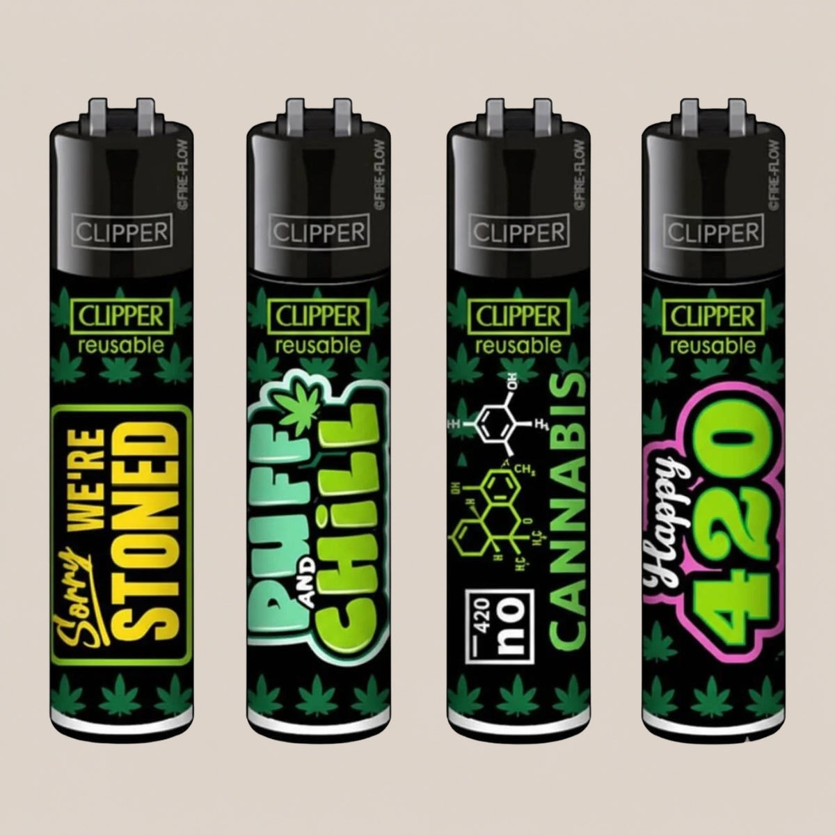 Briquet Clipper - Puff and chill - Salvia la pépite verte