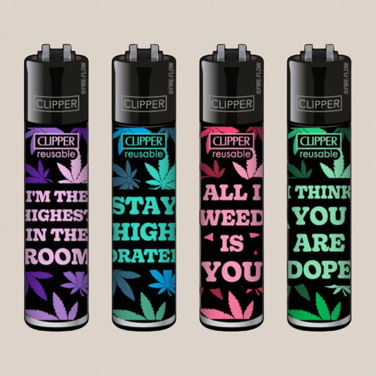 Briquet Clipper - Stay high-drated - Salvia la pépite verte