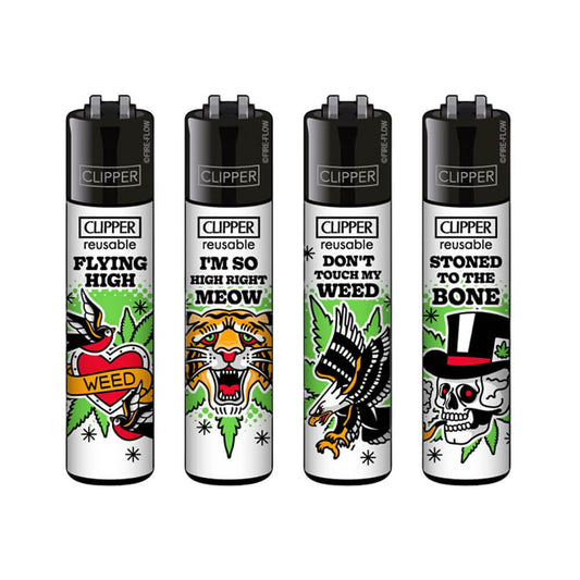 Briquet Clipper Weed Tattoo Weed - Salvia la pépite verte