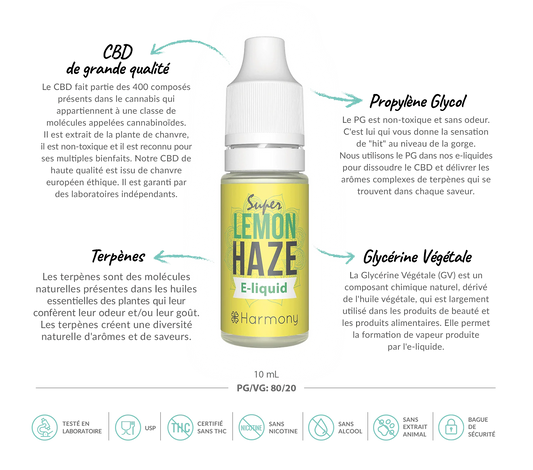 E-liquide CBD 600 mg - Super Lemon Haze - Salvia la pépite verte