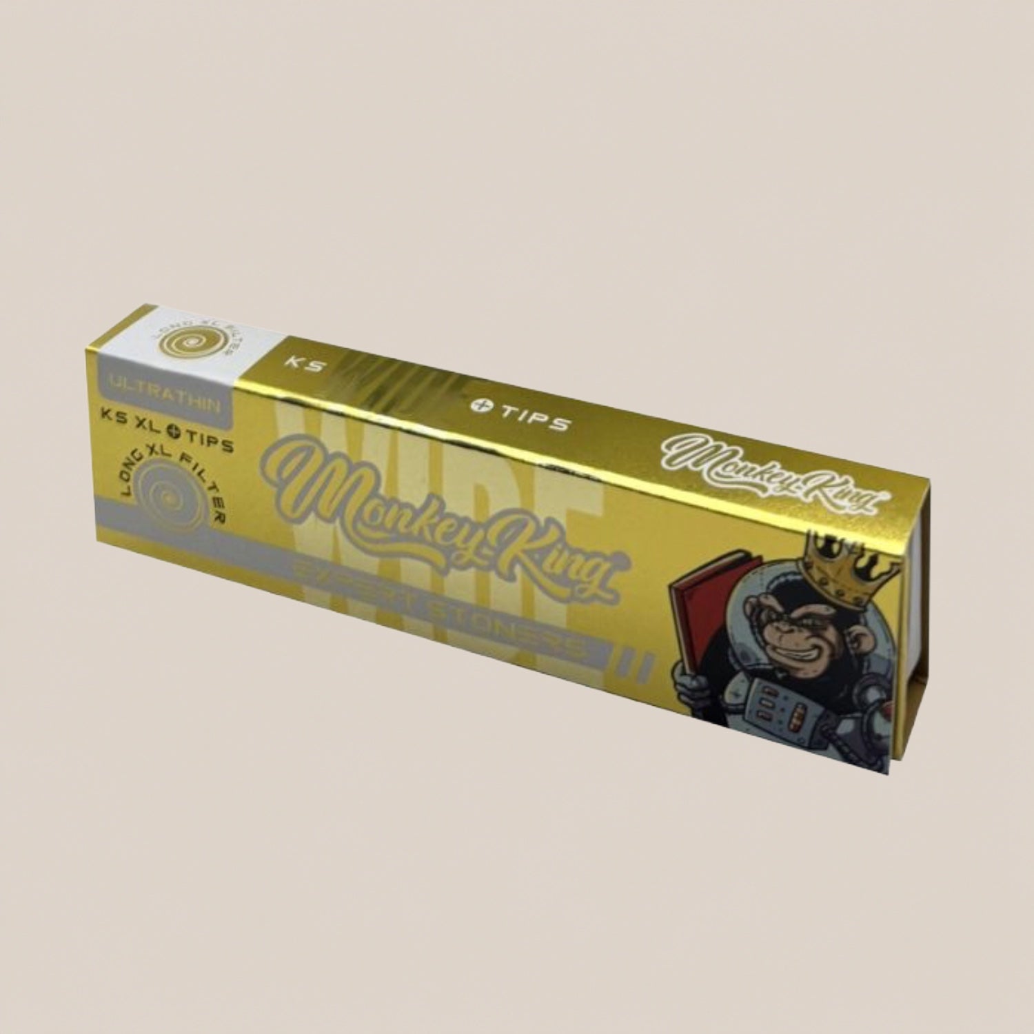 Feuilles à rouler - Monkey King KS wide XL gold + cartons - Salvia la pépite verte