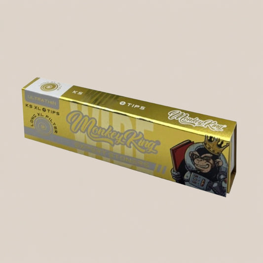 Feuilles à rouler - Monkey King KS wide XL gold + cartons - Salvia la pépite verte