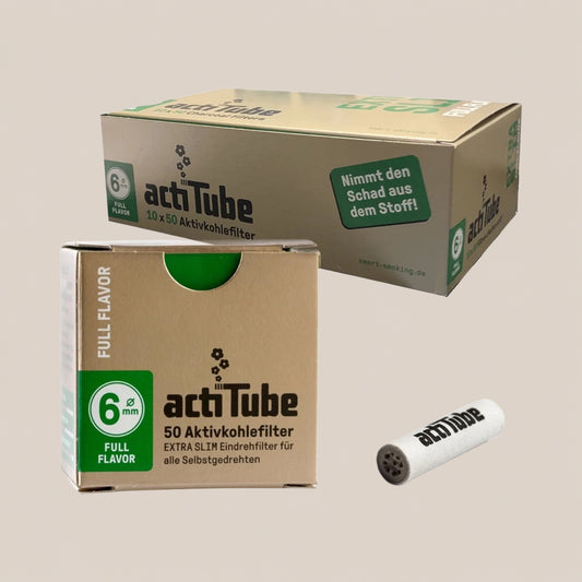 Filtres charbon actif actitube 6mm - Salvia la pépite verte