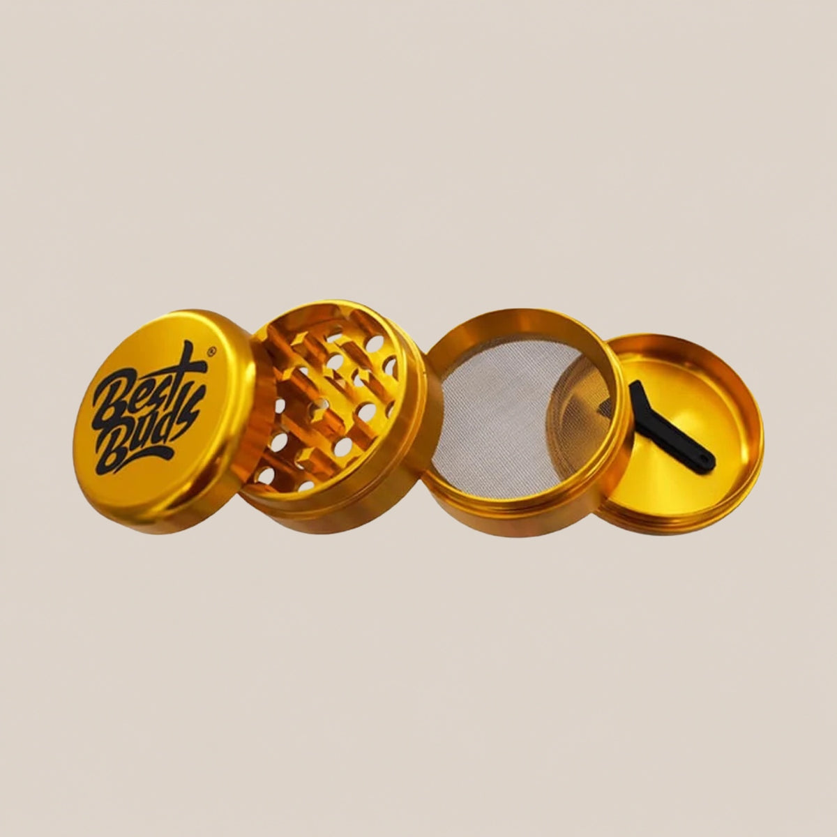 Grinder Best Buds en aluminium - Compact - Salvia la pépite verte