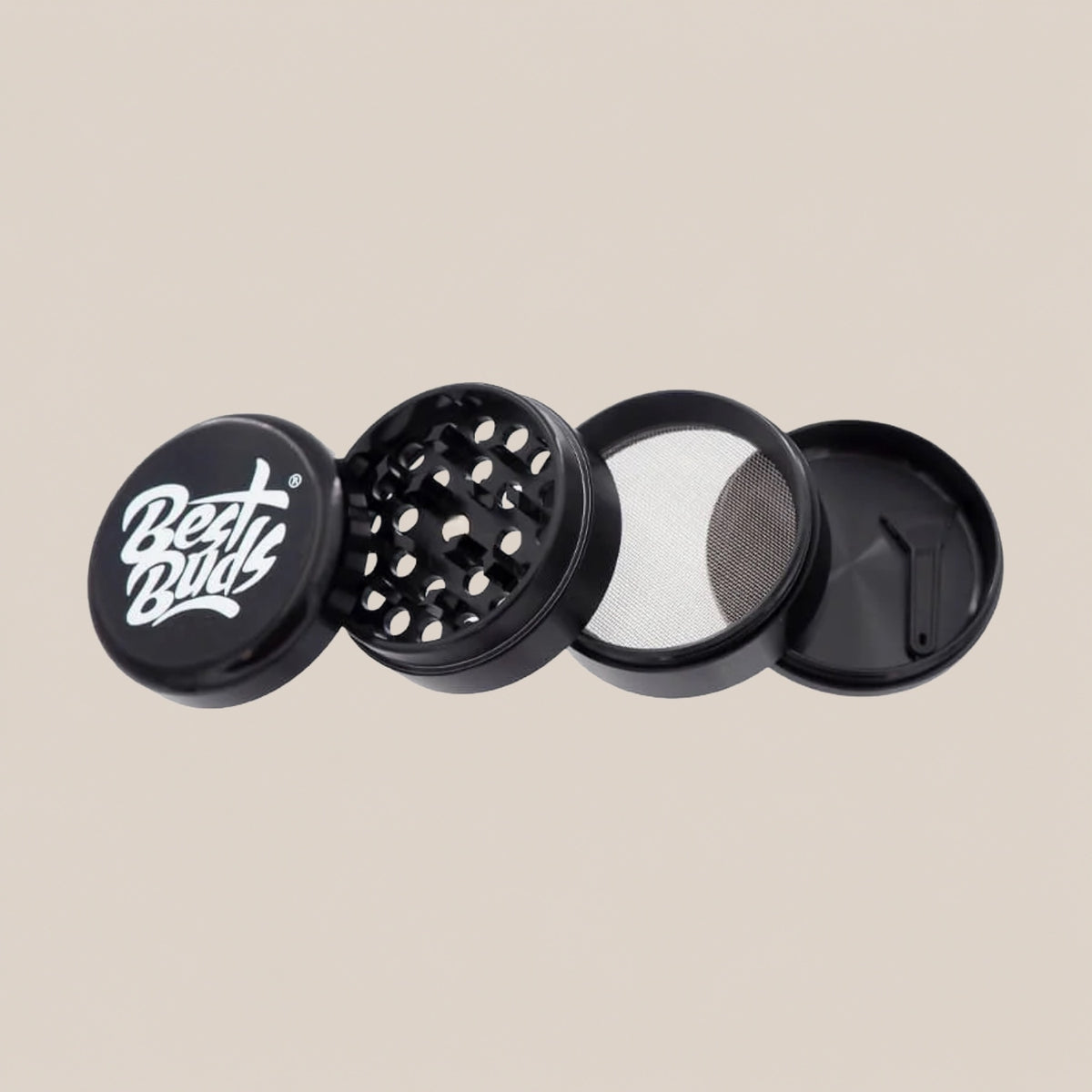 Grinder Best Buds en aluminium - Compact - Salvia la pépite verte