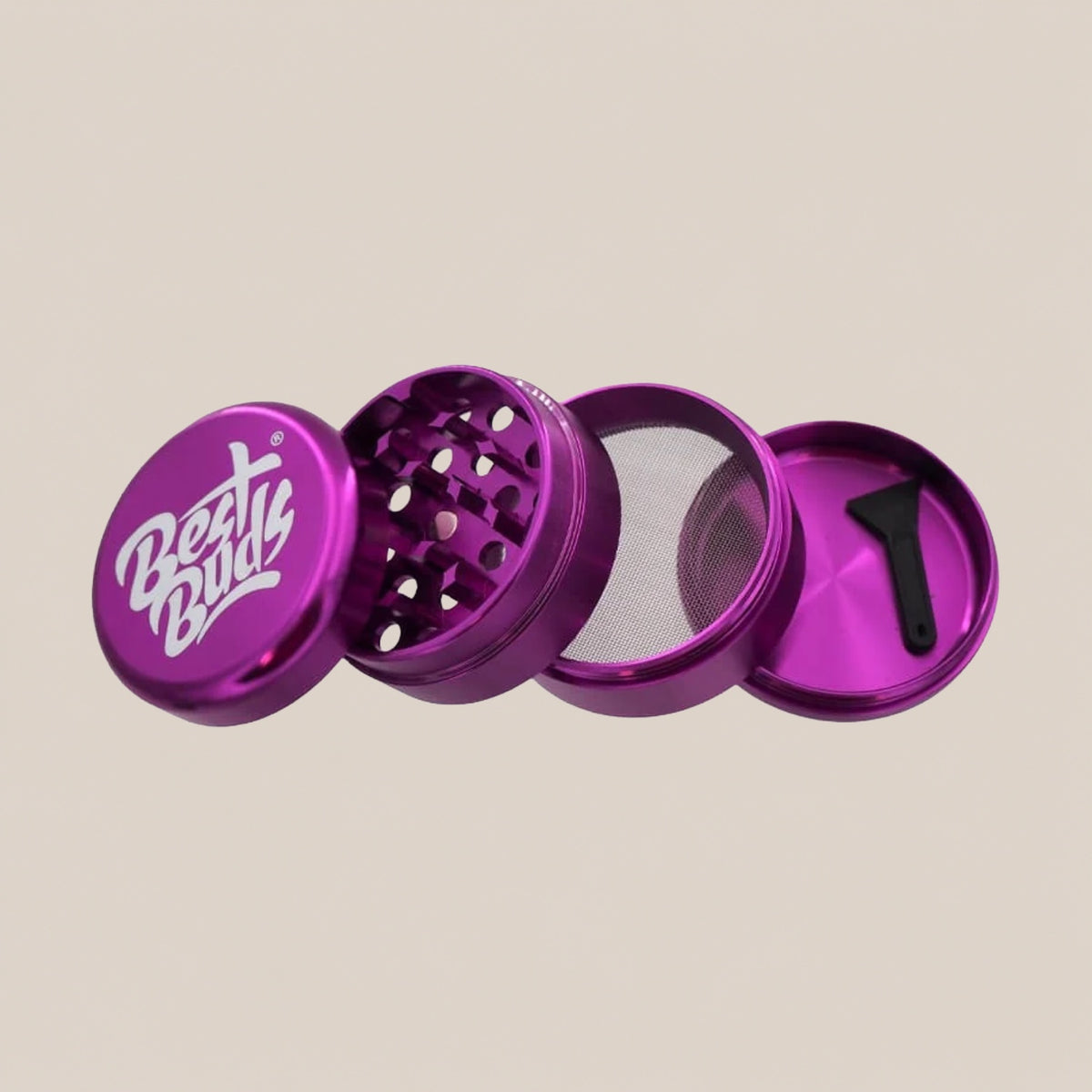 Grinder Best Buds en aluminium - Compact - Salvia la pépite verte