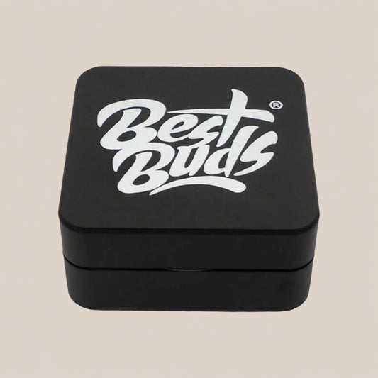 Grinder Best Buds en aluminium - Carré - Salvia la pépite verte