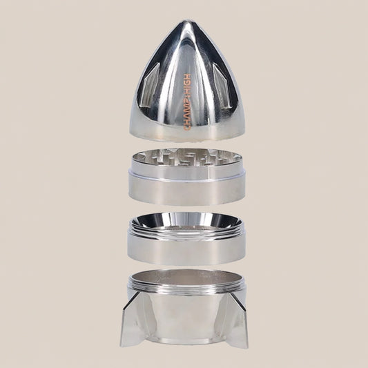 Grinder Champ High - Fusée argentée - Salvia la pépite verte