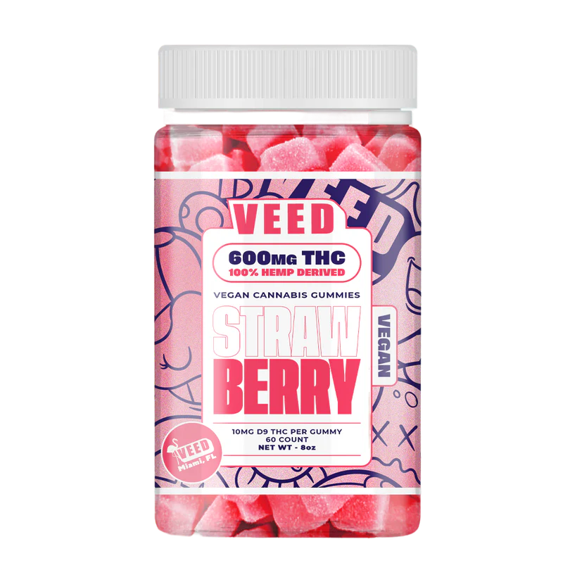 Gummies Δ9 THC | 60 bonbons à 10mg | Fraise - Salvia la pépite verte