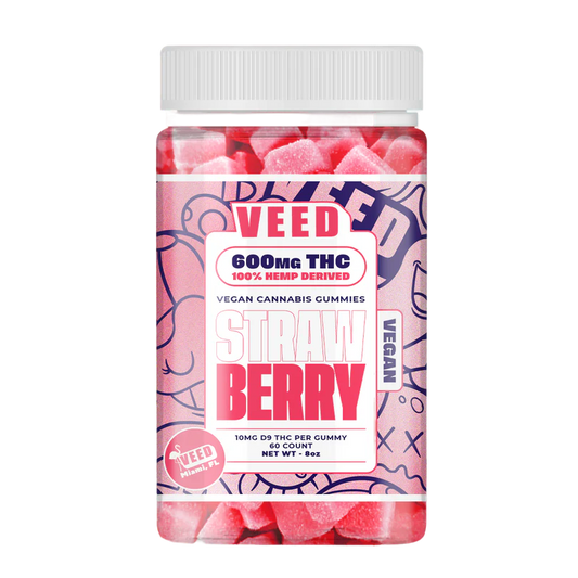 Gummies Δ9 THC | 60 bonbons à 10mg | Fraise - Salvia la pépite verte