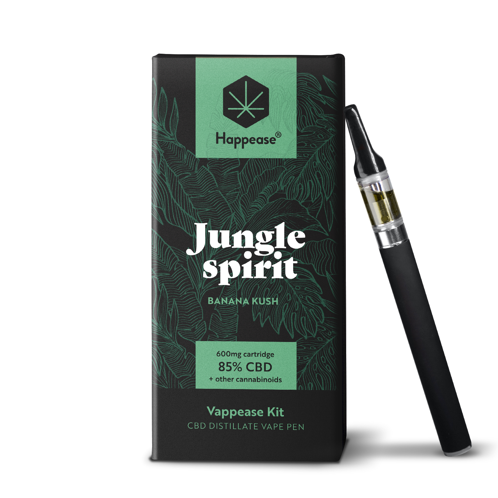Kit vape pen CBD Happease - 85% cannabinoïdes naturels | Jungle Spirit - Salvia la pépite verte