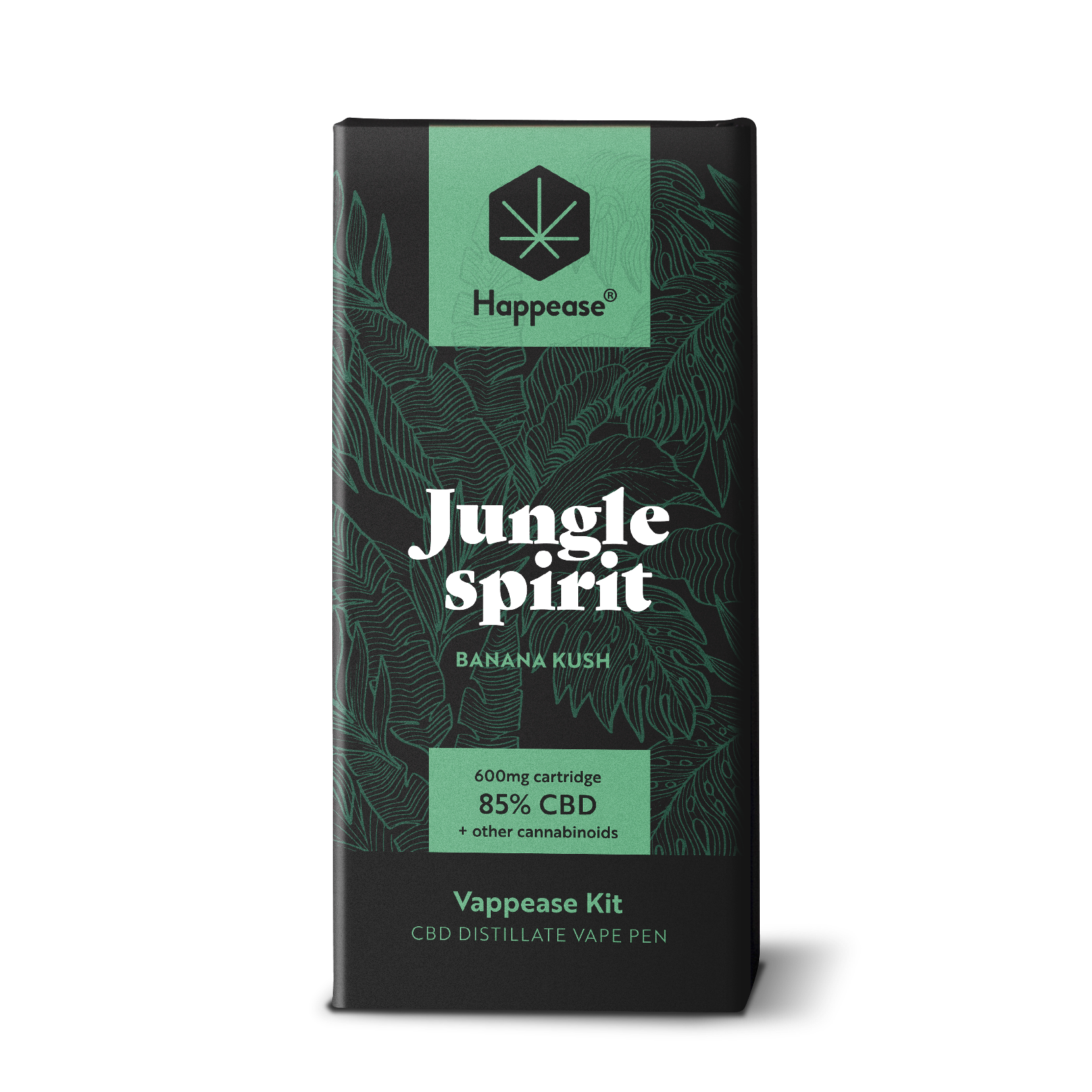 Kit vape pen CBD Happease - 85% cannabinoïdes naturels | Jungle Spirit - Salvia la pépite verte