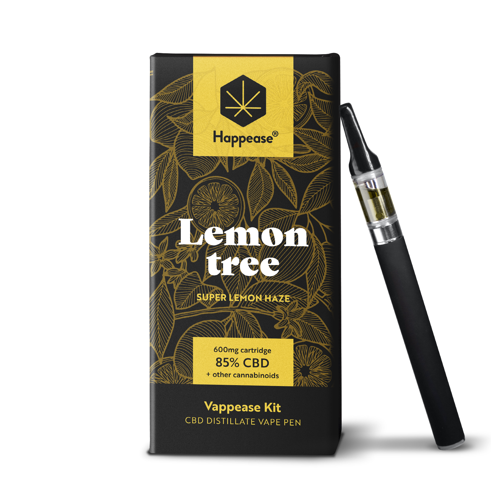 Kit vape pen CBD Happease - 85% cannabinoïdes naturels | Lemon Tree - Salvia la pépite verte