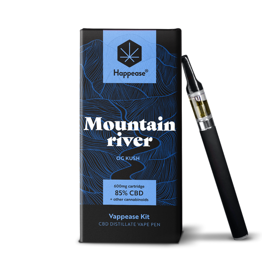 Kit vape pen CBD Happease - 85% cannabinoïdes naturels | Mountain River - Salvia la pépite verte