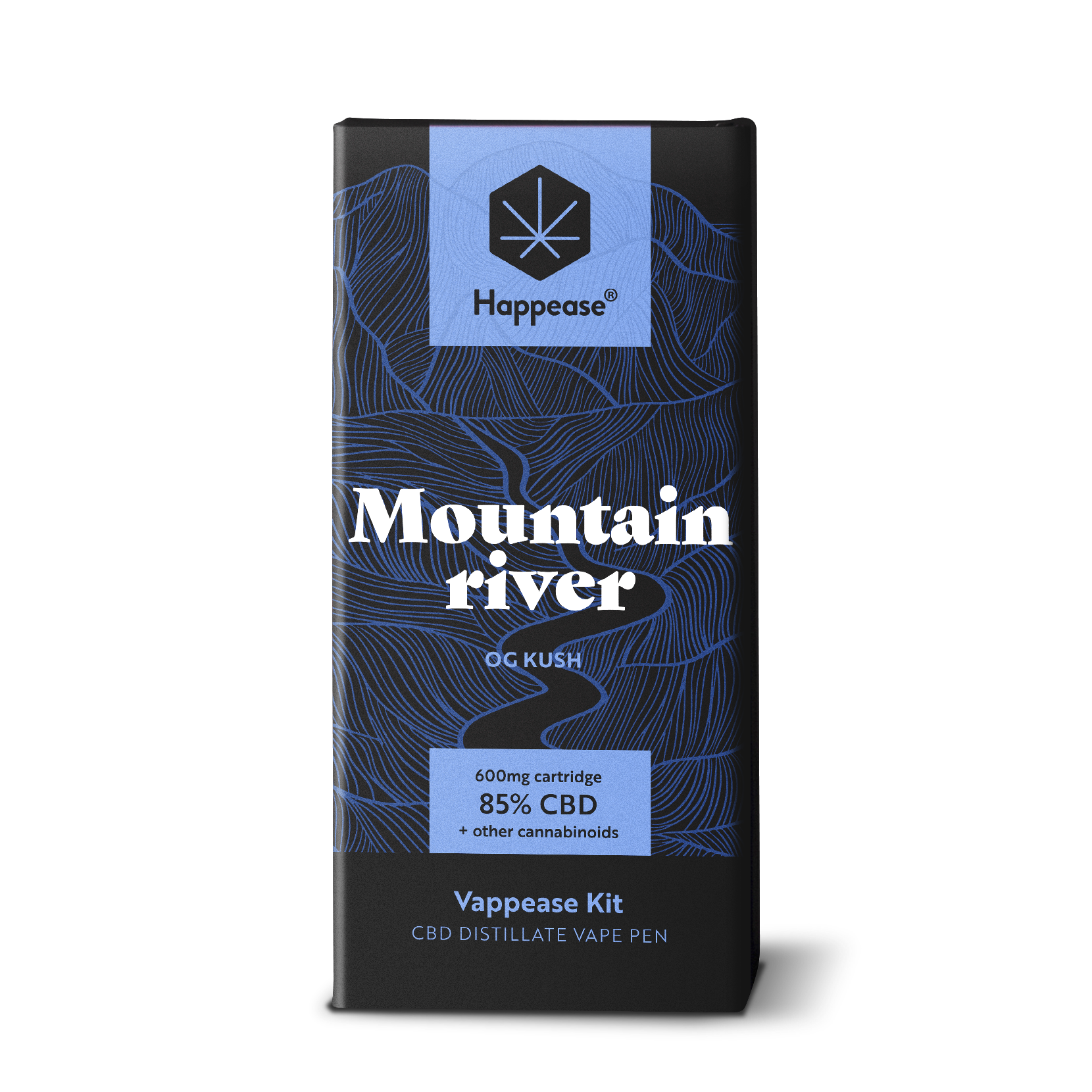 Kit vape pen CBD Happease - 85% cannabinoïdes naturels | Mountain River - Salvia la pépite verte